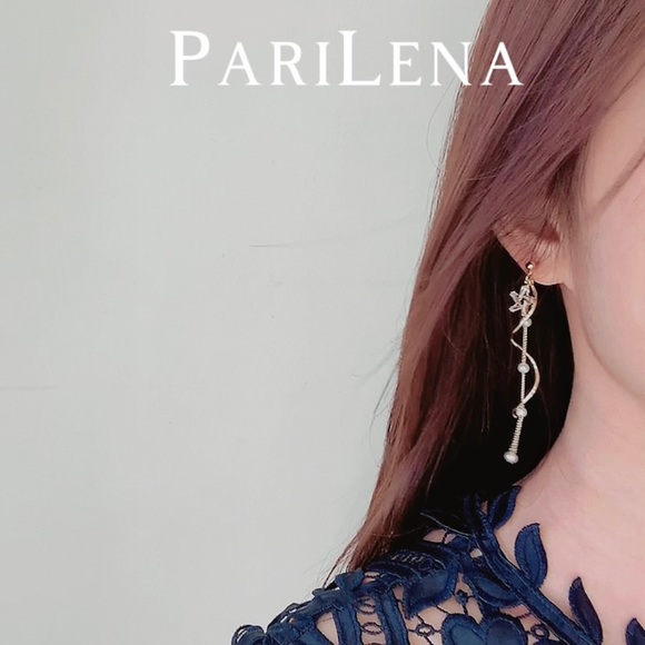 Diamond drop earring - Picture 2 of 2